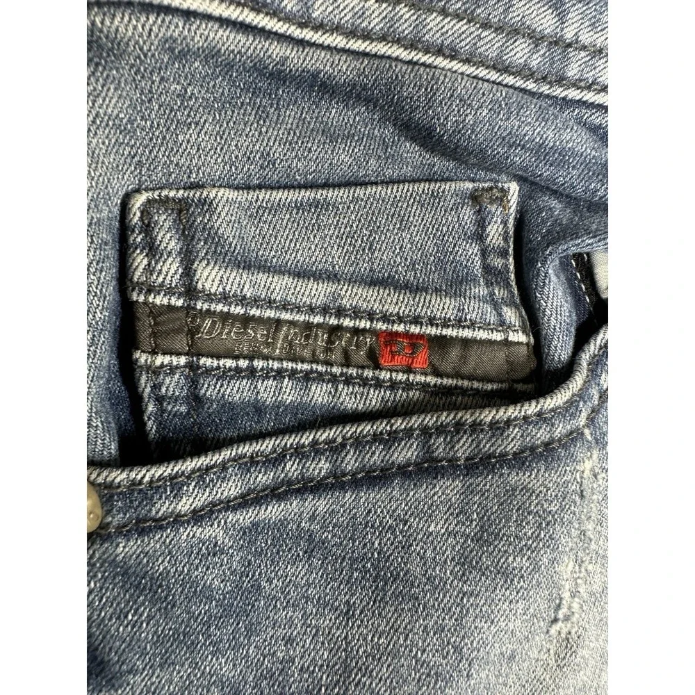 Diesel Thommer Mens Jeans 32x32 Slim Skinny Stretch Distressed Blue Denim